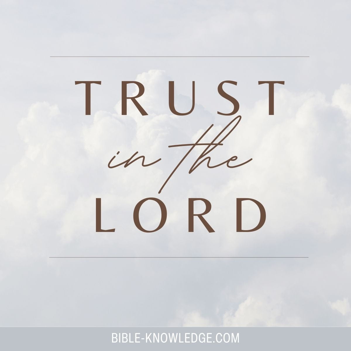 Trust in God
